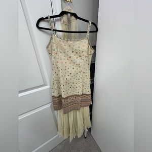 Ivory three piece gharara suit Indian Pakistani party wear